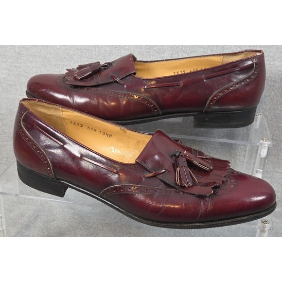SALVATORE FERRAGAMO Wingtip Lucas Kiltie Tassel Loafer Dress Shoe Burgundy 10.5 main image 15